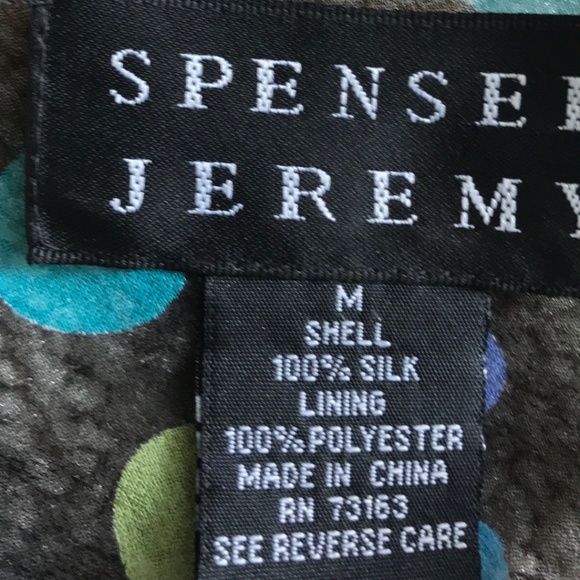 Spenser Jeremy Sheer Silk Top M - Picture 4 of 4